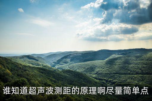 誰知道超聲波測距的原理啊盡量簡單點(diǎn)