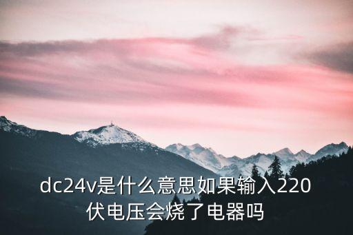 dc24v是什么意思如果輸入220伏電壓會(huì)燒了電器嗎