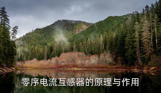 零序電流互感器的原理與作用