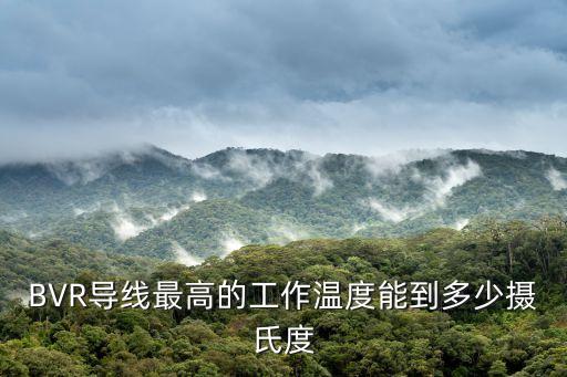 BVR導(dǎo)線最高的工作溫度能到多少攝氏度