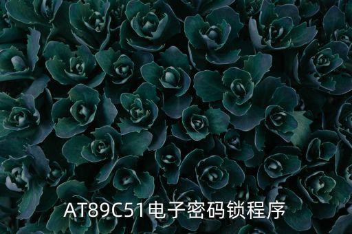 AT89C51電子密碼鎖程序