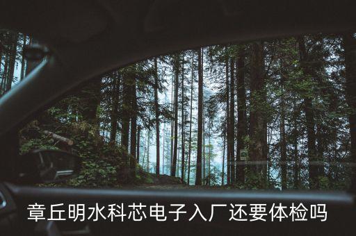 章丘明水科芯電子入廠還要體檢嗎