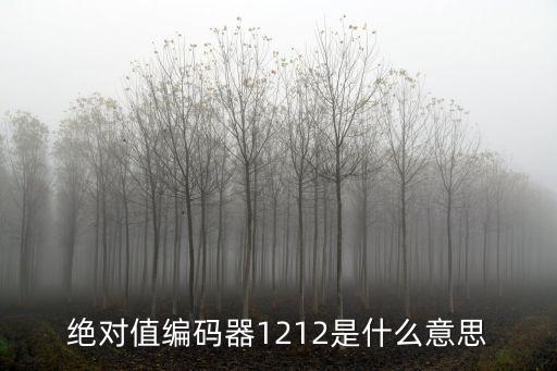 絕對值編碼器1212是什么意思
