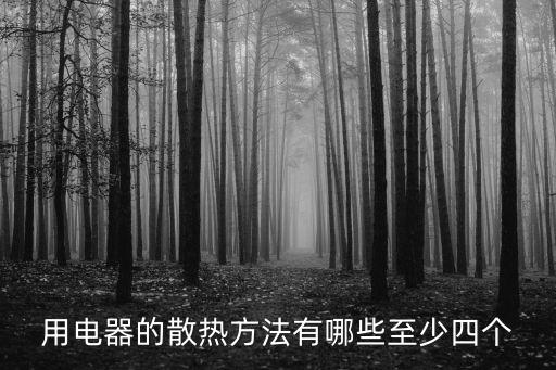 用電器的散熱方法有哪些至少四個