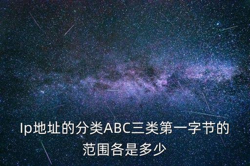 Ip地址的分類ABC三類第一字節(jié)的范圍各是多少
