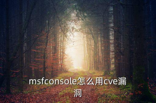 cve漏洞庫(kù)，msfconsole怎么用cve漏洞