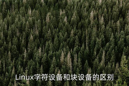 Linux字符設備和塊設備的區(qū)別