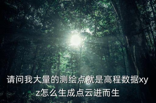 請問我大量的測繪點(diǎn)就是高程數(shù)據(jù)xyz怎么生成點(diǎn)云進(jìn)而生