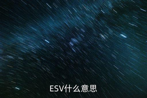 ESV什么意思