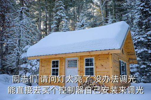 同志們 請(qǐng)問(wèn)燈太亮了 沒辦法調(diào)光 能直接去買個(gè)控制器自己安裝來(lái)調(diào)光