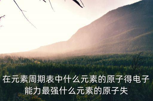 在元素周期表中什么元素的原子得電子能力最強(qiáng)什么元素的原子失