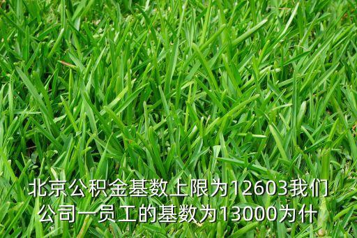 北京公積金基數(shù)上限為12603我們公司一員工的基數(shù)為13000為什