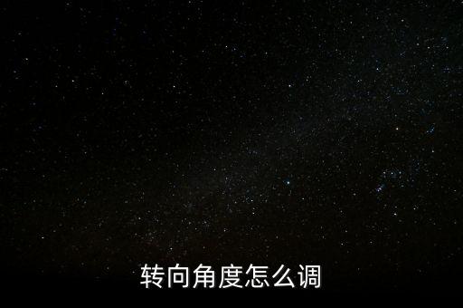 轉向角度怎么調