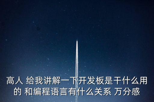 高人 給我講解一下開發(fā)板是干什么用的 和編程語言有什么關(guān)系 萬分感