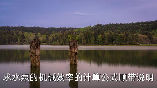 求水泵的機(jī)械效率的計(jì)算公式順帶說(shuō)明