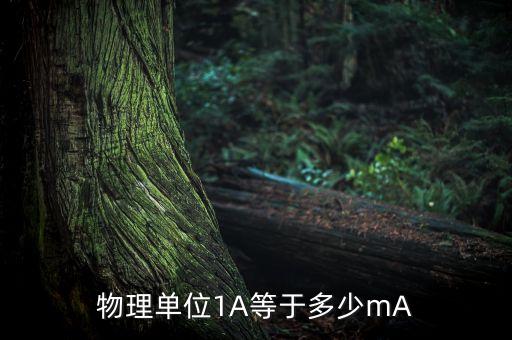 1a等于多少ma，物理單位1A等于多少mA