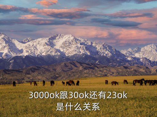 3000ok跟30ok還有23ok是什么關(guān)系