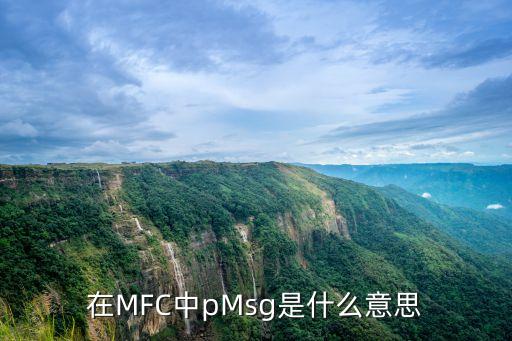在MFC中pMsg是什么意思