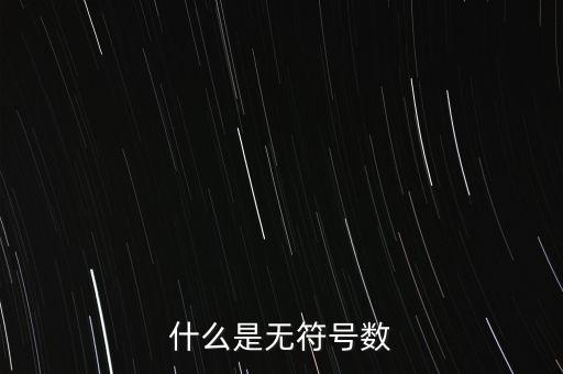 什么是無符號數(shù)