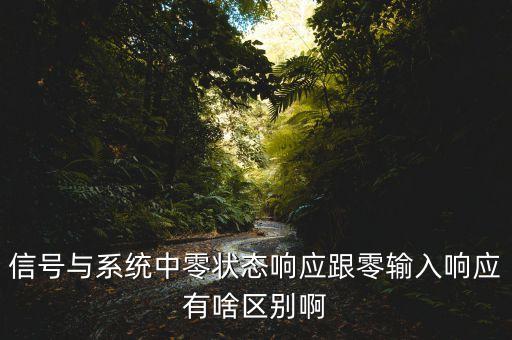 信號與系統(tǒng)中零狀態(tài)響應跟零輸入響應有啥區(qū)別啊
