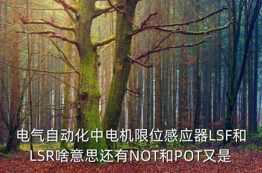 限位傳感器，電氣自動(dòng)化中電機(jī)限位感應(yīng)器LSF和LSR啥意思還有NOT和POT又是