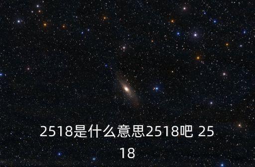 2518是什么意思2518吧 2518