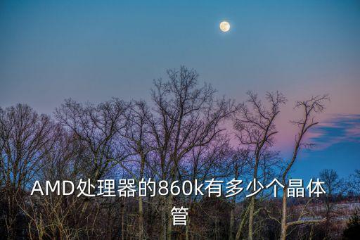 格羅方德，AMD處理器的860k有多少個晶體管