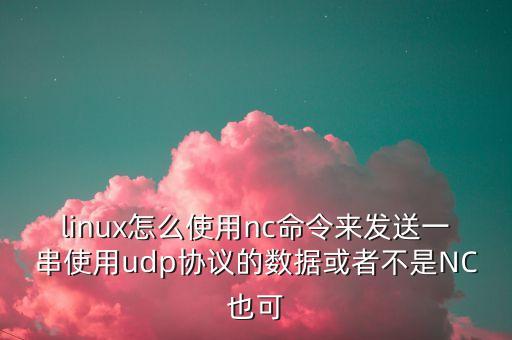 linux怎么使用nc命令來發(fā)送一串使用udp協(xié)議的數(shù)據(jù)或者不是NC也可