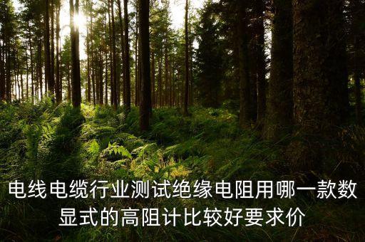 高阻計，什么是高阻計是搖表嗎