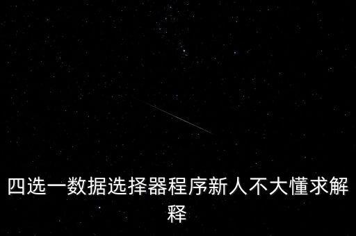 四選一數(shù)據(jù)選擇器程序新人不大懂求解釋