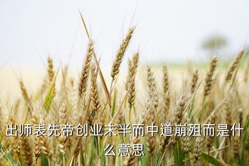 出師表先帝創(chuàng)業(yè)未半而中道崩殂而是什么意思