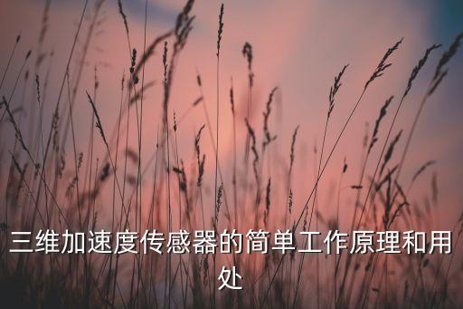 加速度傳感器原理，加速度傳感器原理及使用實(shí)例