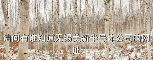 請問有誰知道無錫美新半導(dǎo)體公司的網(wǎng)址