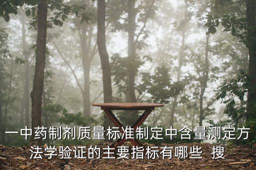 一中藥制劑質(zhì)量標(biāo)準(zhǔn)制定中含量測定方法學(xué)驗(yàn)證的主要指標(biāo)有哪些  搜
