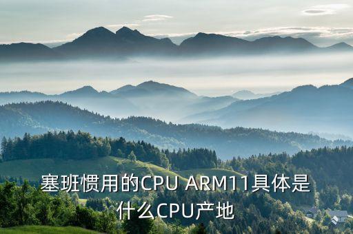 塞班慣用的CPU ARM11具體是什么CPU產地