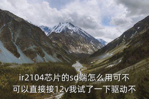 ir2104芯片的sd端怎么用可不可以直接接12v我試了一下驅(qū)動不