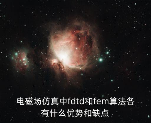 電磁場(chǎng)仿真中fdtd和fem算法各有什么優(yōu)勢(shì)和缺點(diǎn)