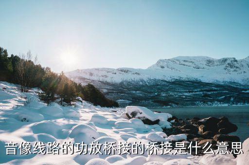 音像線路的功放橋接的橋接是什么意思