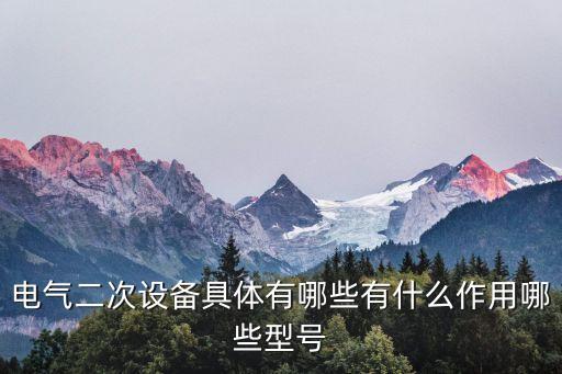 電氣二次設(shè)備具體有哪些有什么作用哪些型號(hào)