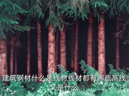 建筑鋼材什么是線材線材都有哪些高線又是什么
