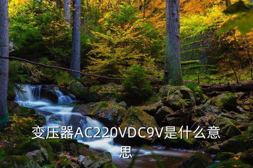 變壓器AC220VDC9V是什么意思