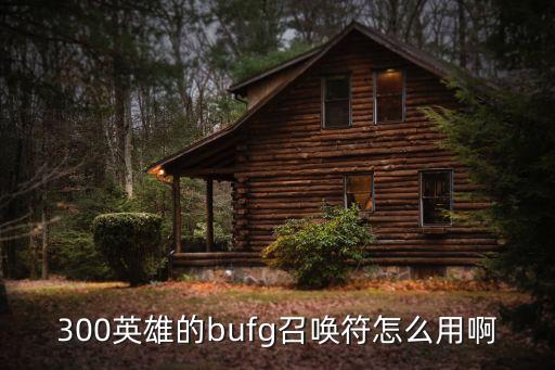 300英雄的bufg召喚符怎么用啊
