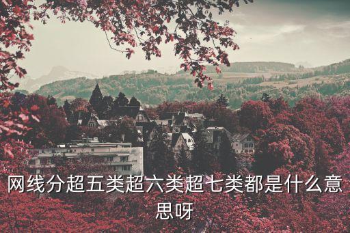 網(wǎng)線分超五類超六類超七類都是什么意思呀