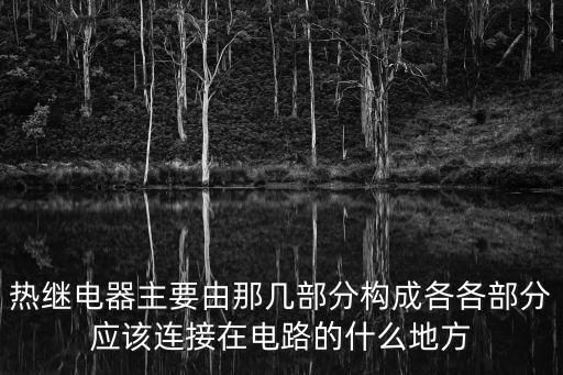 熱繼電器主要由那幾部分構(gòu)成各各部分應(yīng)該連接在電路的什么地方