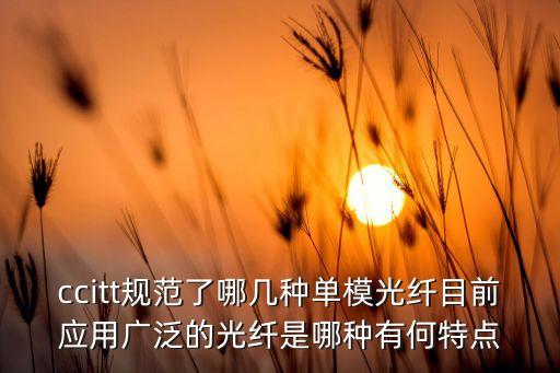 ccitt規(guī)范了哪幾種單模光纖目前應(yīng)用廣泛的光纖是哪種有何特點(diǎn)