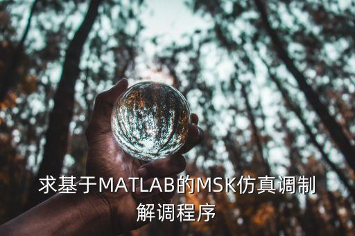 求基于MATLAB的MSK仿真調制解調程序