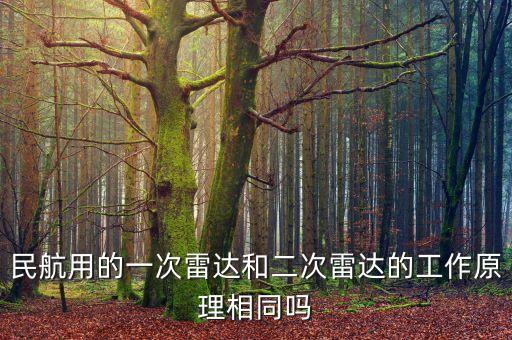 民航用的一次雷達(dá)和二次雷達(dá)的工作原理相同嗎