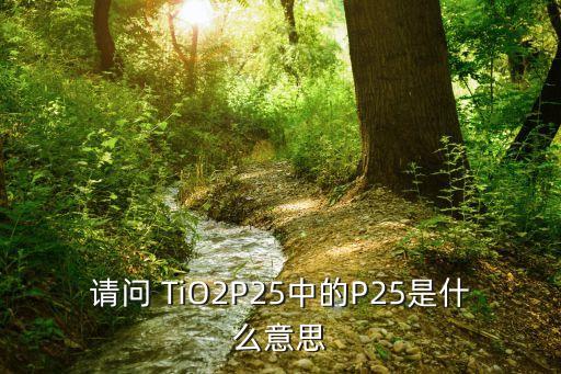 請問 TiO2P25中的P25是什么意思