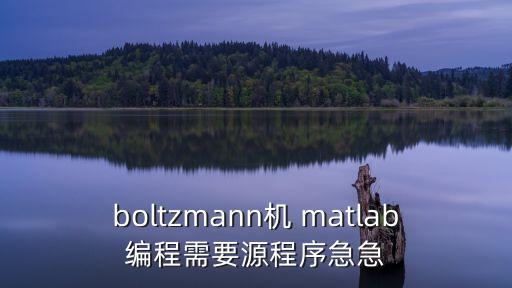 boltzmann機 matlab編程需要源程序急急