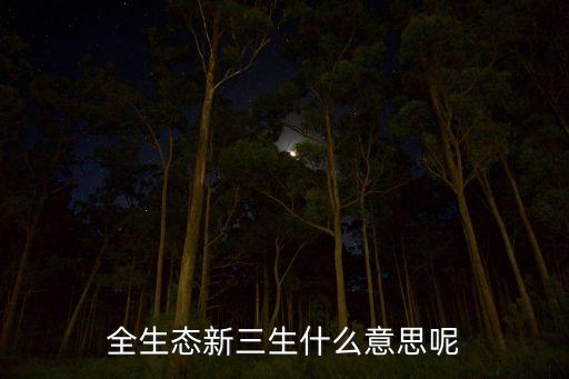 全生態(tài)新三生什么意思呢